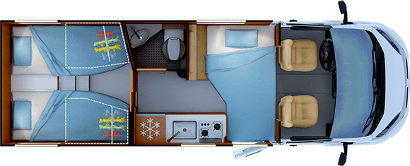 Night layout RAPIDO C55 NIGHT EDITION
