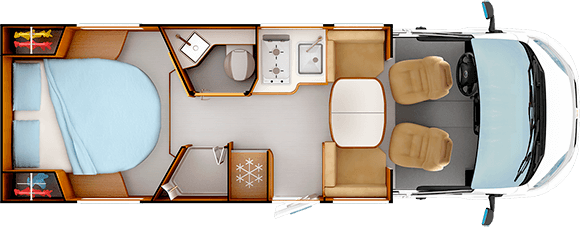 Day layout RAPIDO C86 NIGHT EDITION