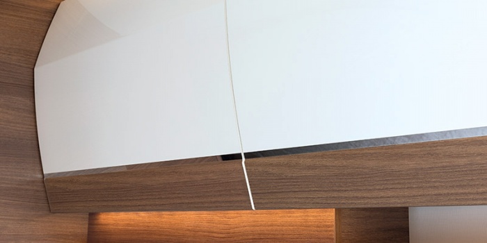 With presence of solid wood